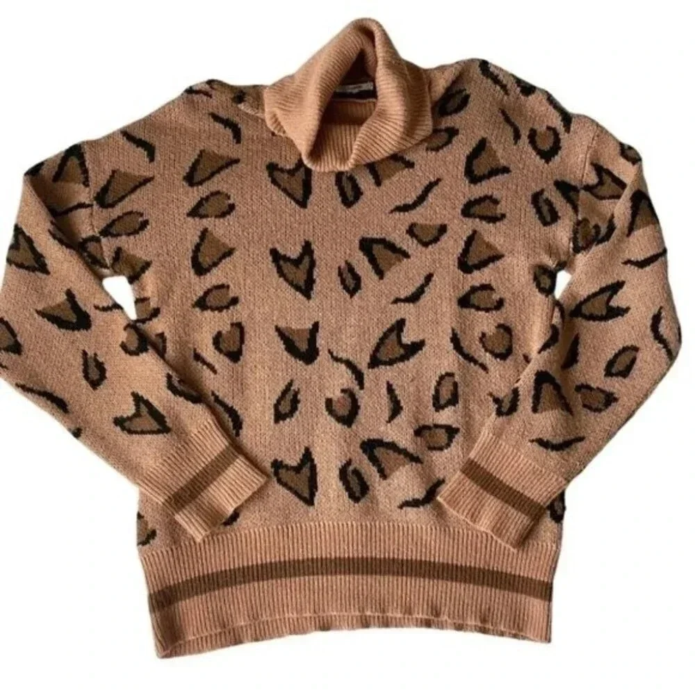 TULAROSA Jungle Sweater in Brown Leopard - Picture 3 of 9